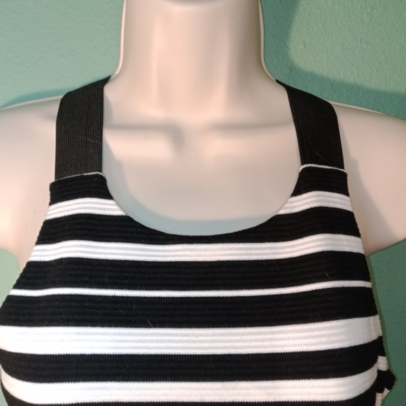 Short Striped Skater Dress - Picture 3 of 8